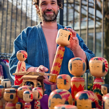 Renaud avec Madame Haori en Brocante
