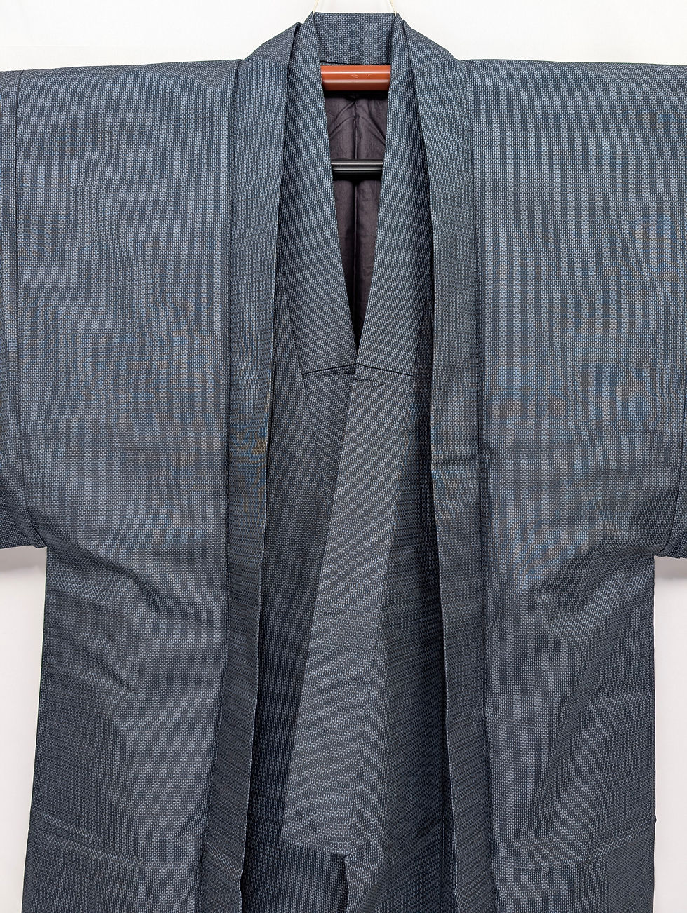 Miniature : Kimono & Haori vintage - Bleu acier - Doublure Faucon