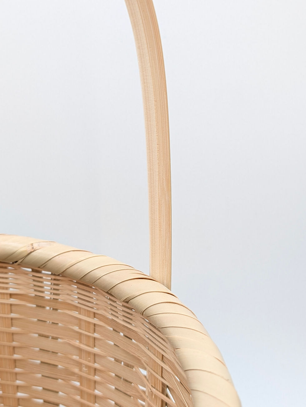 Miniature : Panier Rond en Bambou Japonais à Anse - 25cm Neuf 