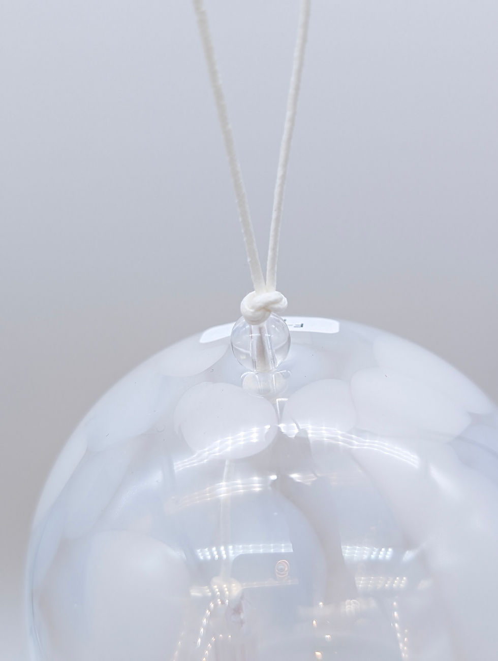 Miniature : Carillon Japonais Furin Blanc Tsugaru Vidro Soufflé à la Main 45cm