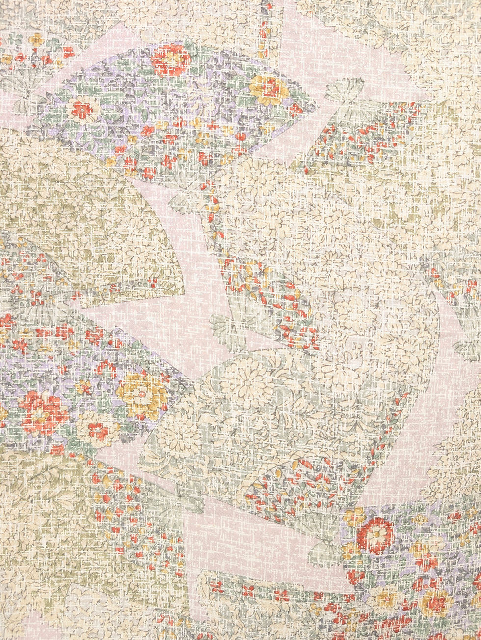 Miniature : Kimono Femme Vintage - Pastel et Éventails