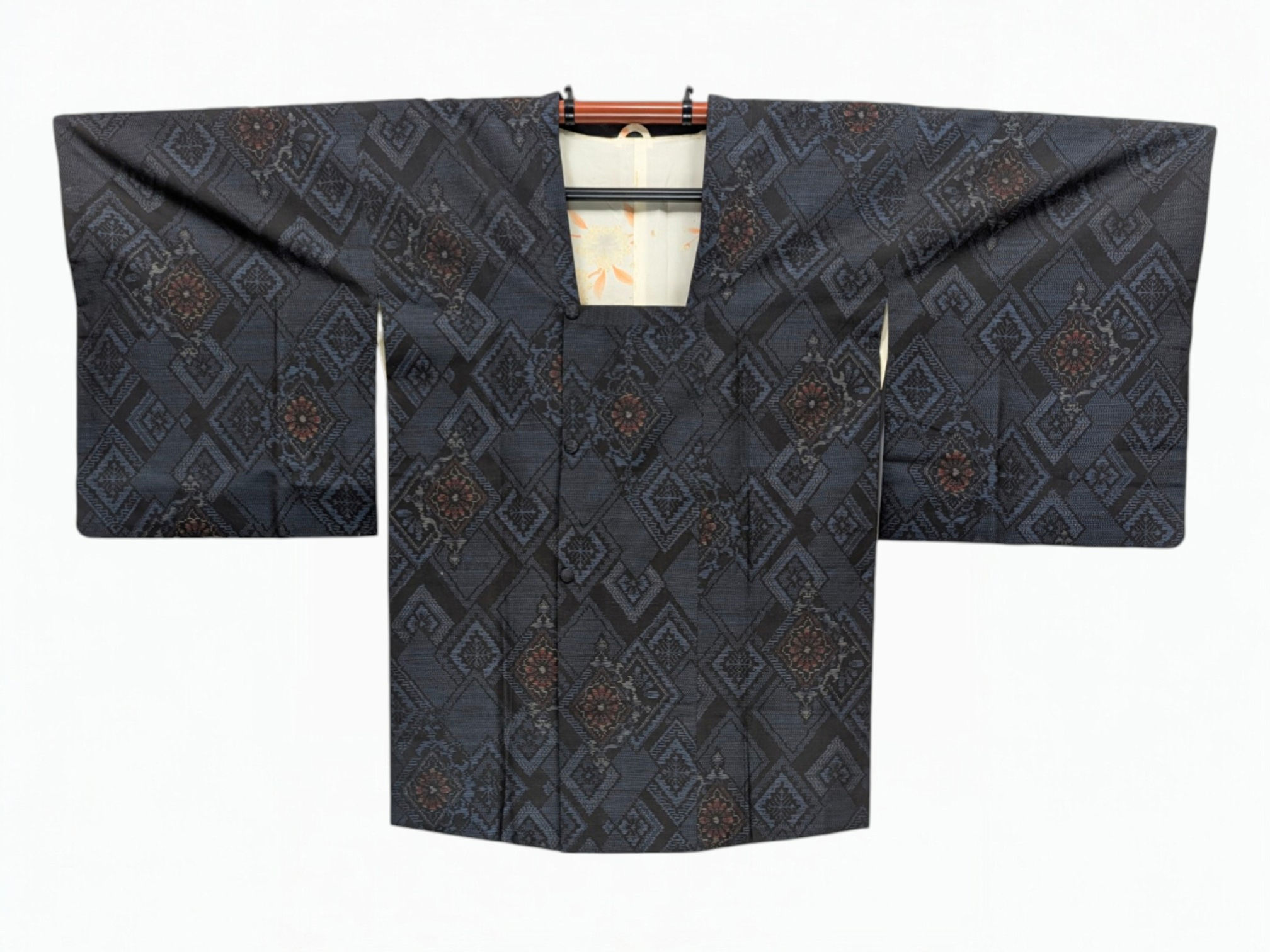 Veste Michiyuki vintage losanges bleu