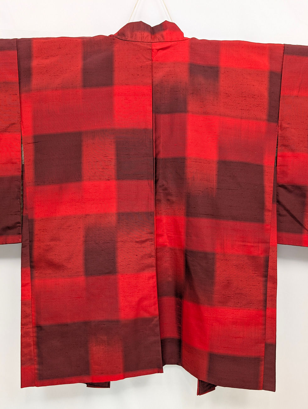 Miniature : Veste Haori vintage rouge grands carreaux