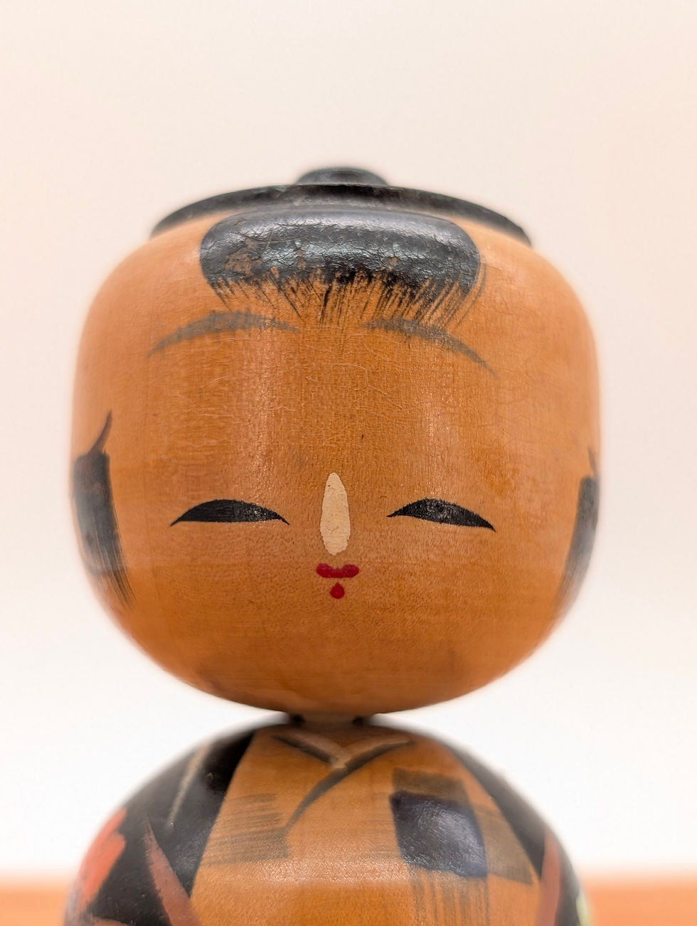 Miniature : Petite Kokeshi vintage Omiyage - Tête pivotante 10,5cm