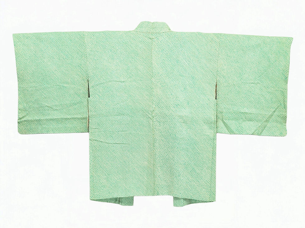 Miniature : Veste Haori vintage - Vert menthe - Shibori