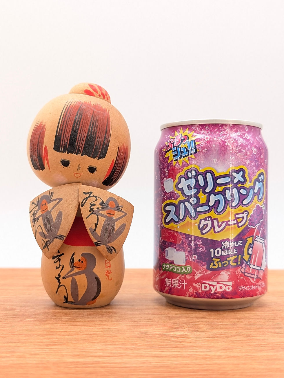 Miniature : Kokeshi vintage - Trois singes Omiyage Nikko