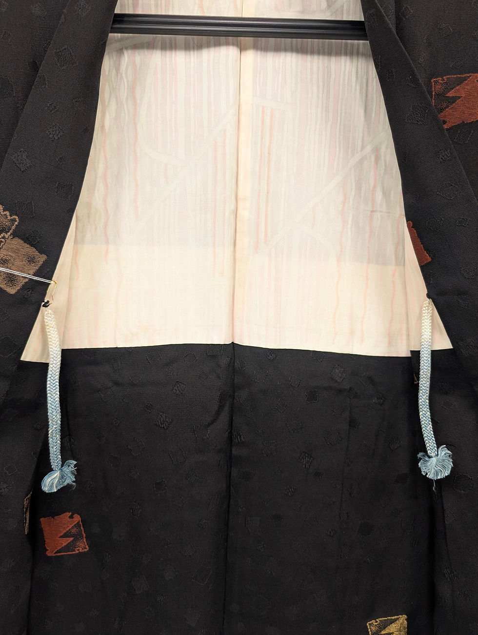 Miniature : Haori Noir Vintage - Kimono Court Traditionnel Japonais 