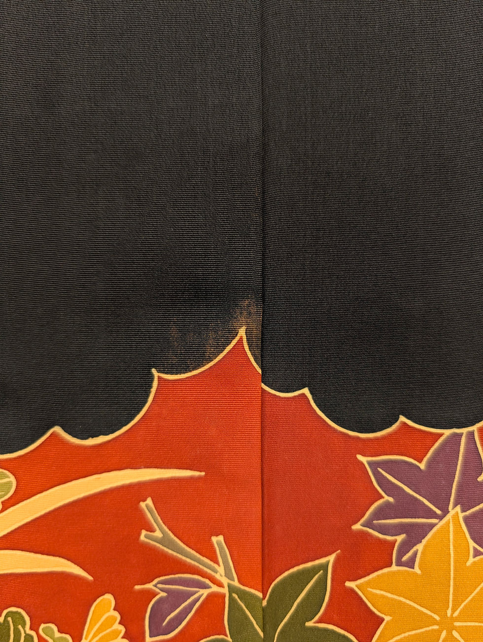 Miniature : Haori Vintage Noir  – Élégants Motifs Floraux Japonais