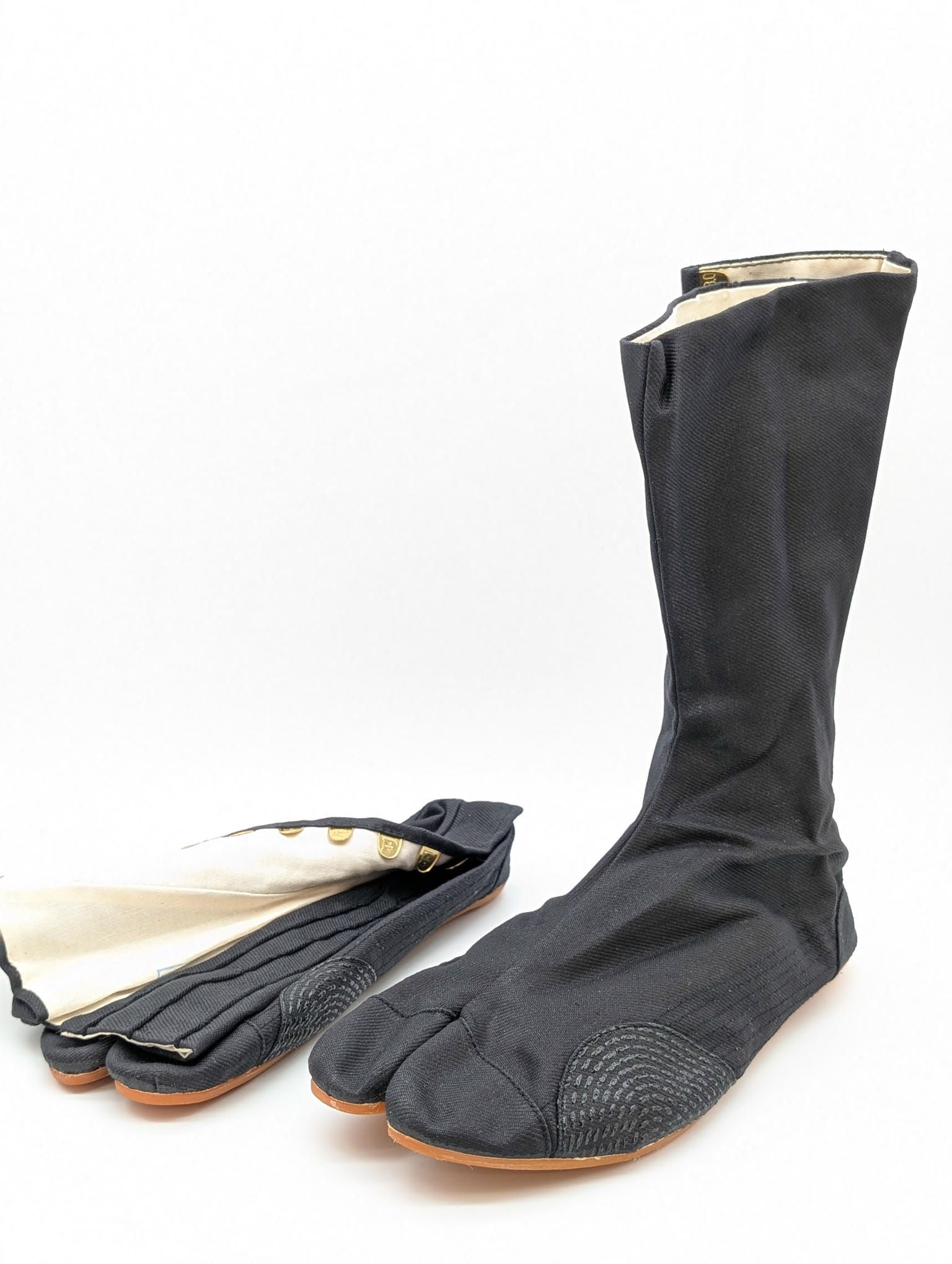 Chaussures Jikatabi Vintage - Toile Noire Renforcée - T44