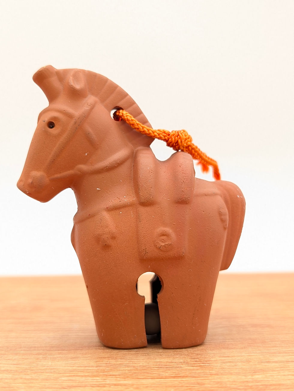 Miniature : Clochette Cheval Japonaise Vintage en Terre Cuite 8.5cm