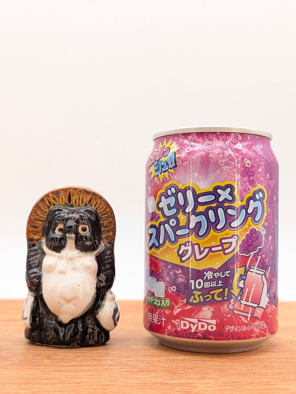 Miniature : Statuette Tanuki japonaise vintage céramique