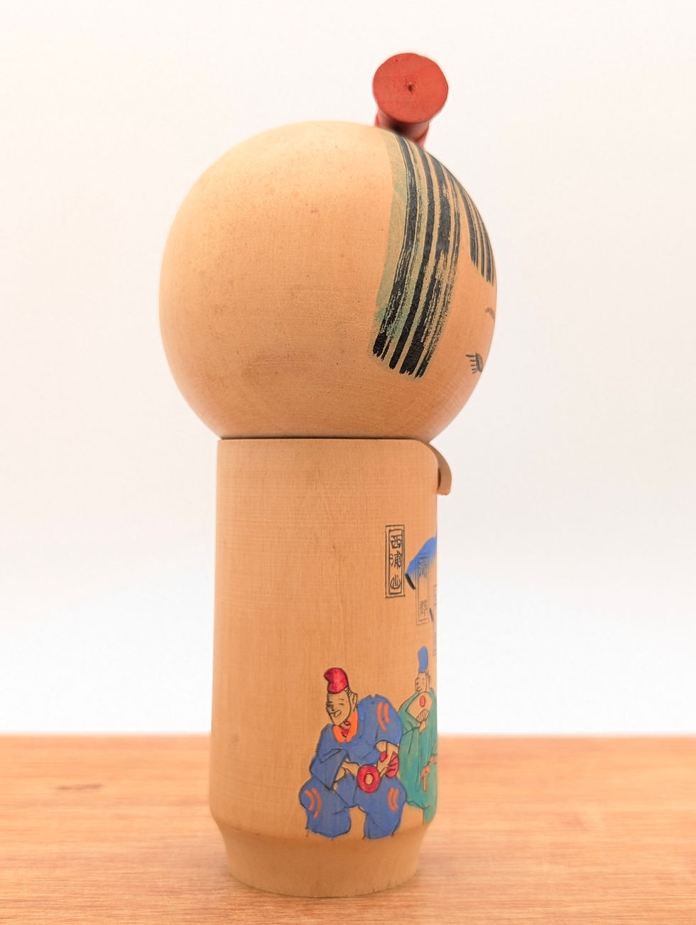 Miniature : Poupée Kokeshi créative vintage Mikawaji - 19 cm