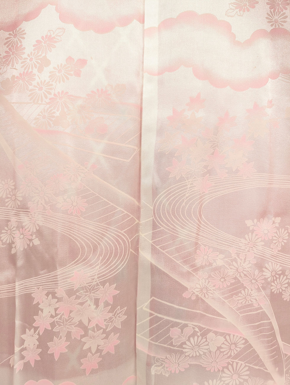 Miniature : Haori Vintage Rouge Vif - Motif Géométrique Losanges et Étoiles