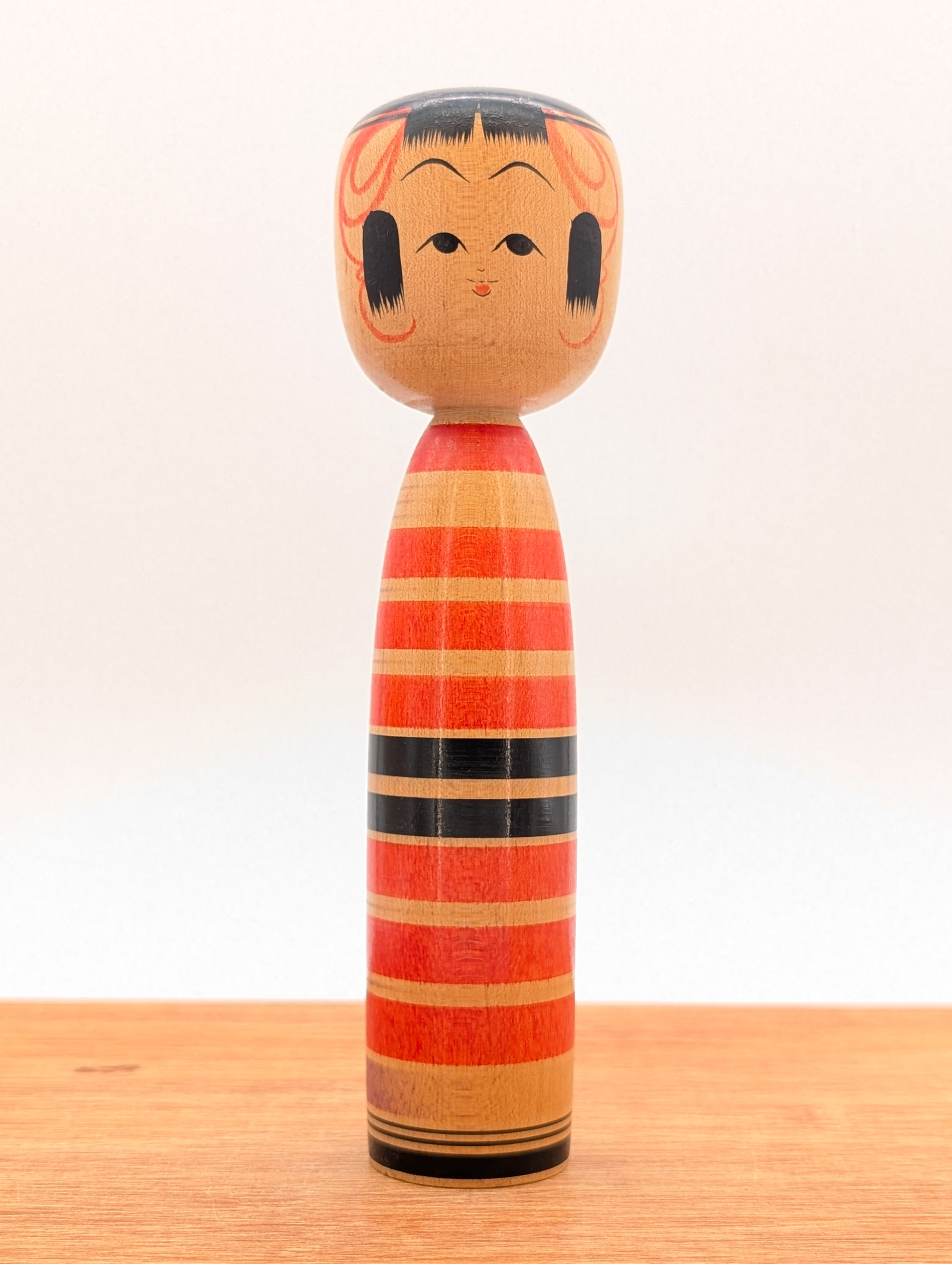 Kokeshi Tsuchiyu vintage signée - 18 cm