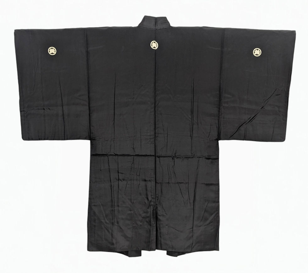 Miniature : Haori Homme Vintage Noir - Peinture Hotei