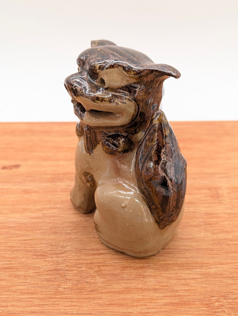 Miniature : Statuette Komainu Chien-Lion Protecteur Japonais Vintage - 10 cm