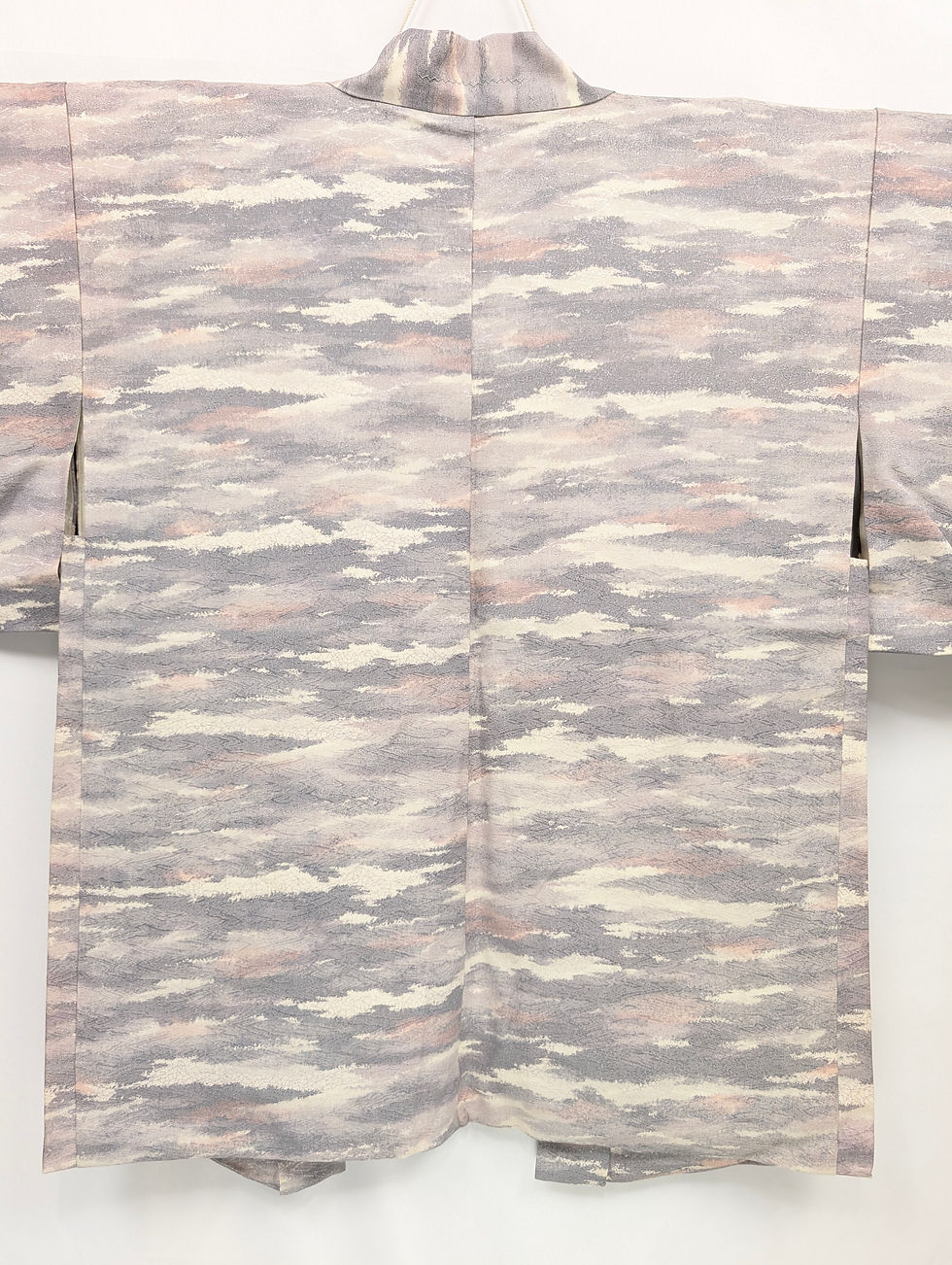 Miniature : Veste Haori Vintage Gris Pastel - Nuages