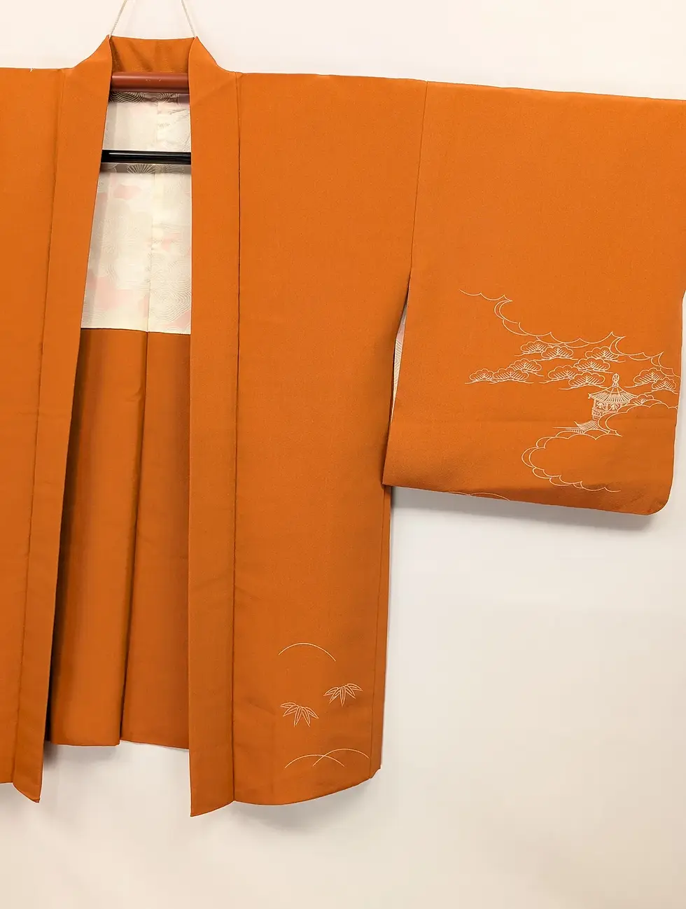Miniature : Veste Haori Vintage - Paysage Orange - Soie