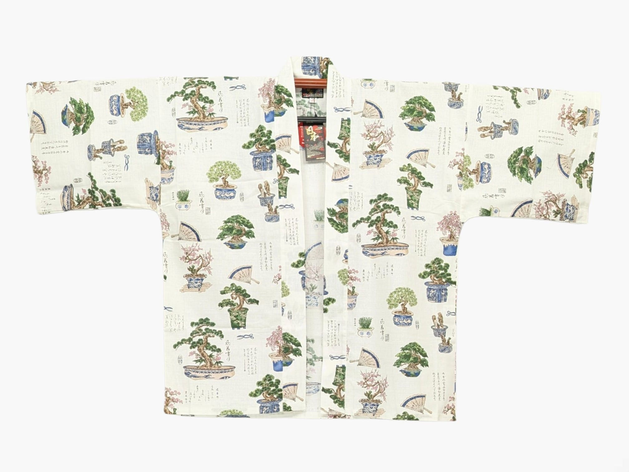 Veste Happi Neuve - Écru Et Bonsaï - Coton De Tokyo - L/XL