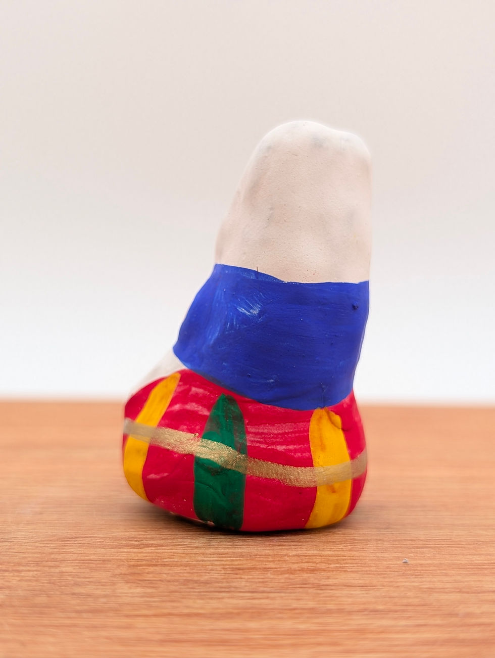 Miniature : Figurine Lapin Japonais Bleu Terre Cuite Artisanale - Charakoya Chiba