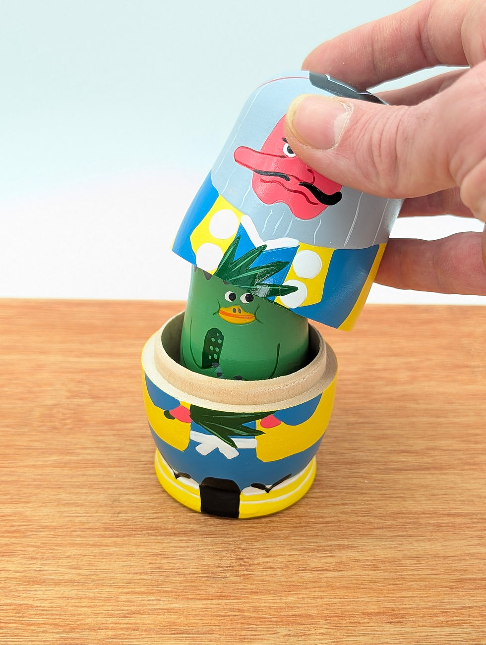Miniature : Matriochka Yokaï en Bois 