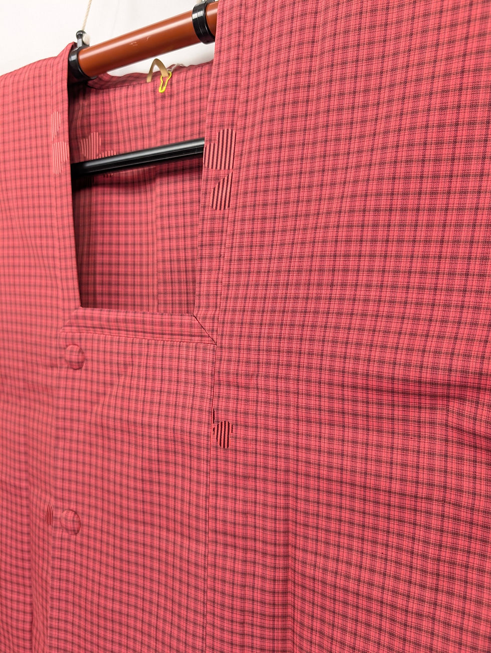 Miniature : Robe manteau Michiyuki long rouge quadrille