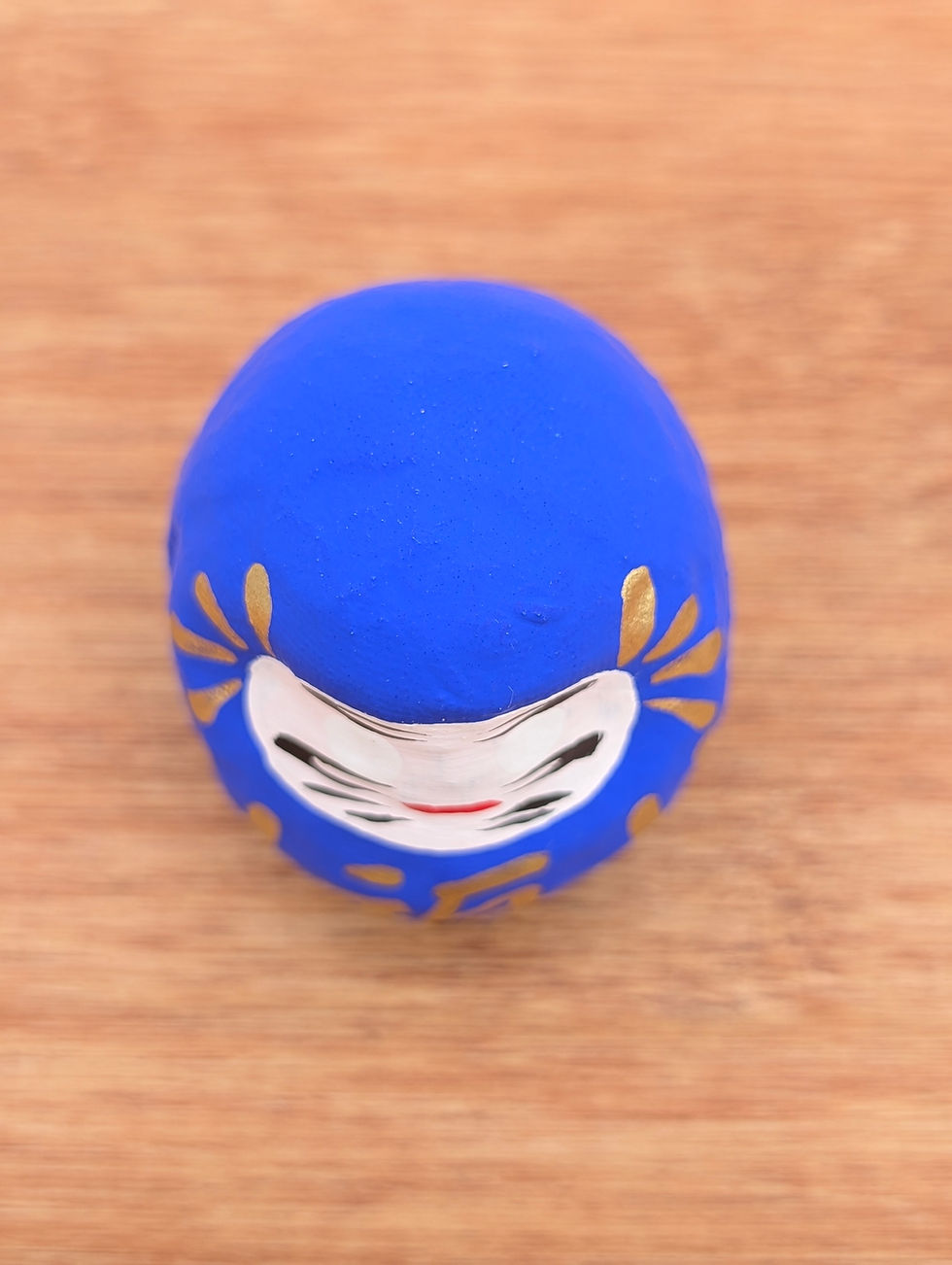 Miniature : Daruma Japonais Bleu "Fuku" 4.5cm - Succès Professionnel 