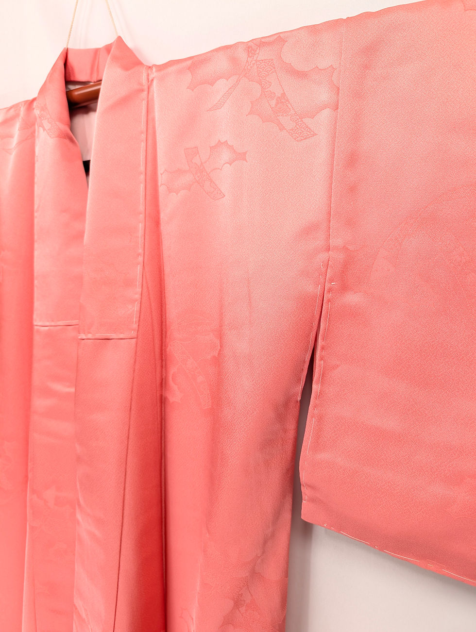 Miniature : Kimono Femme Vintage Japonais Rose Corail
