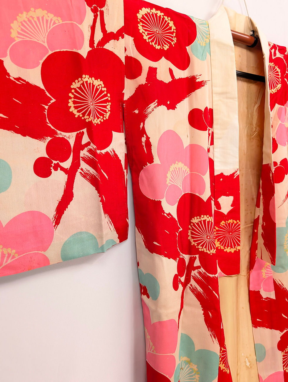 Miniature : Sous-Kimono Juban Vintage - Fleurs de Prunier Pop & Rétro