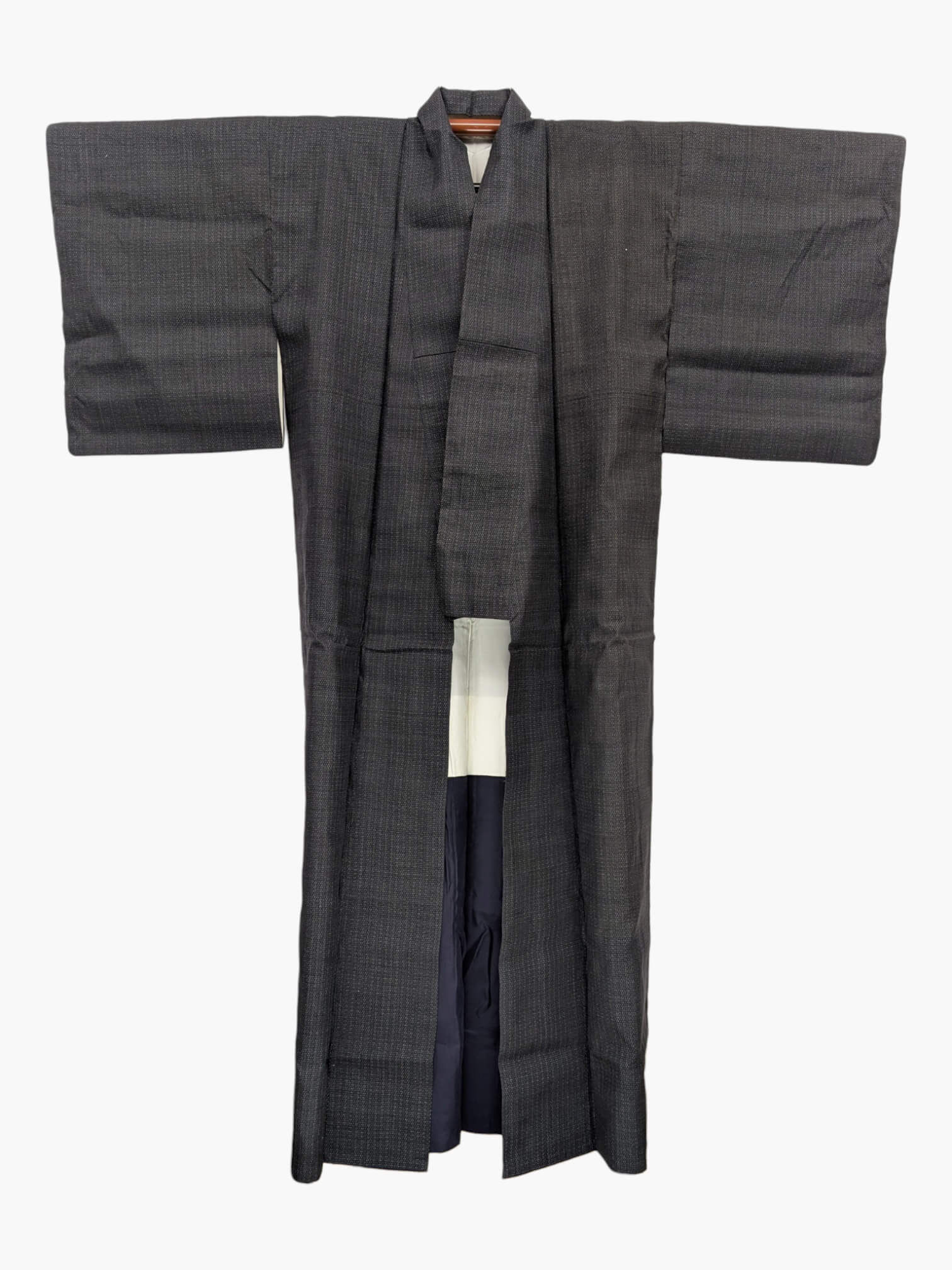 Kimono Vintage Femme - Gris Anthracite - Toucher Duveteux