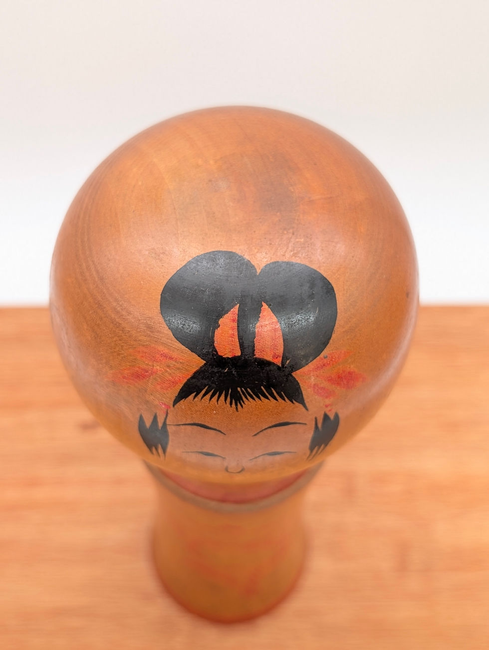Miniature : Grande kokeshi vintage Naruko - Bois miel 30cm
