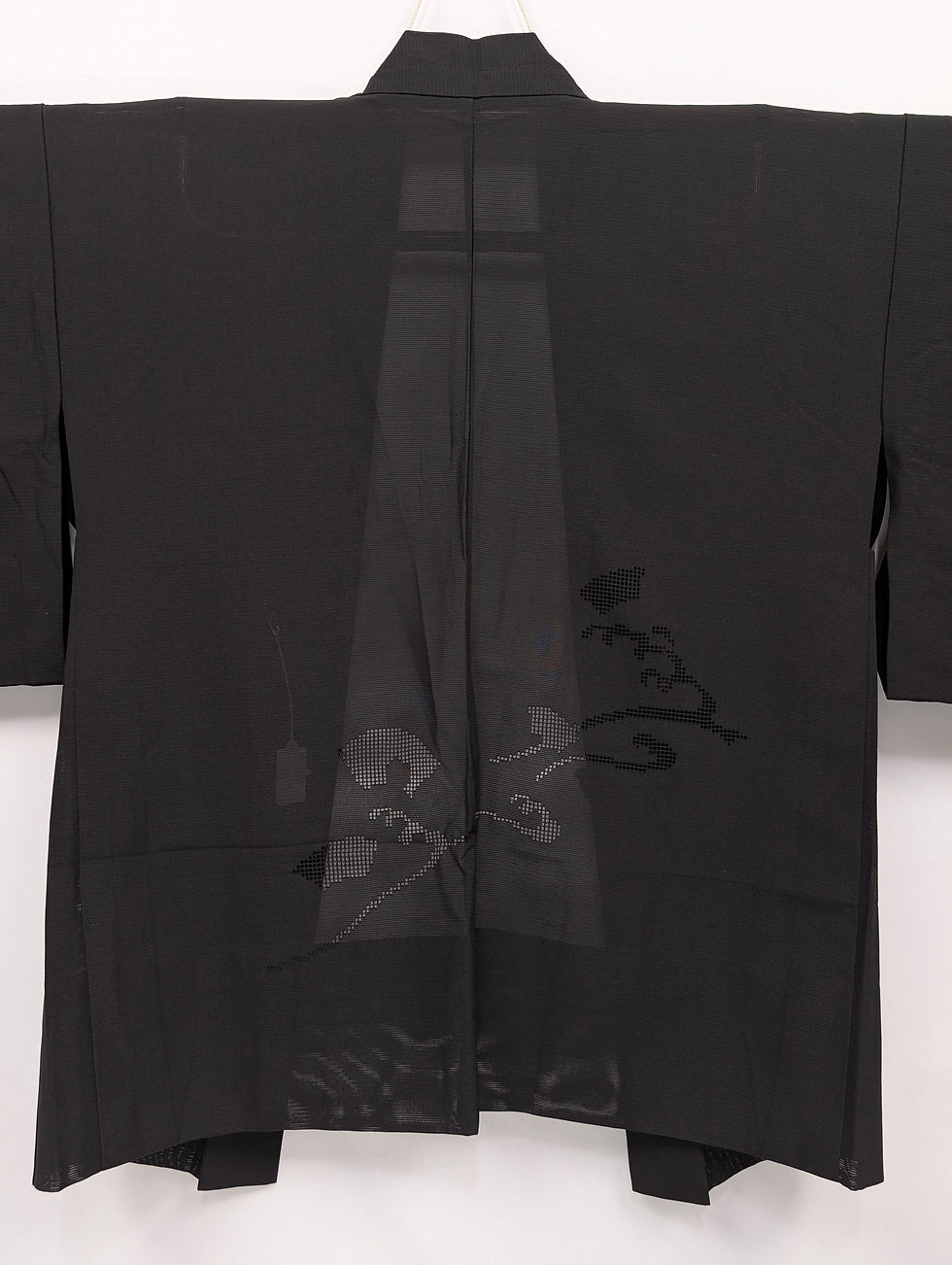 Miniature : Veste Haori Vintage d'Été Noir – Voile Transparent