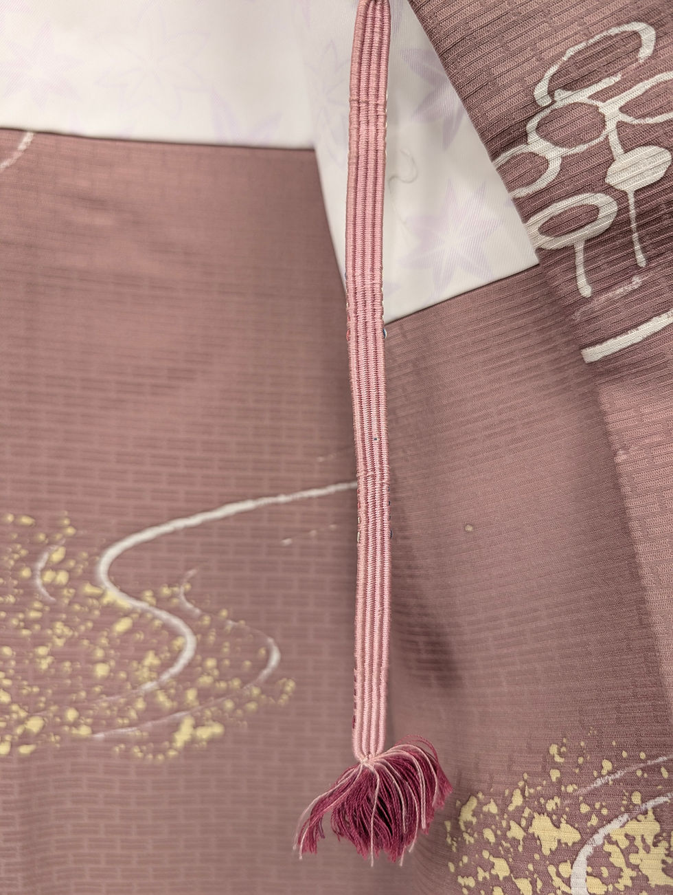 Miniature : Veste Haori Vintage Japonaise - Vieux Rose & Éclats d'Or
