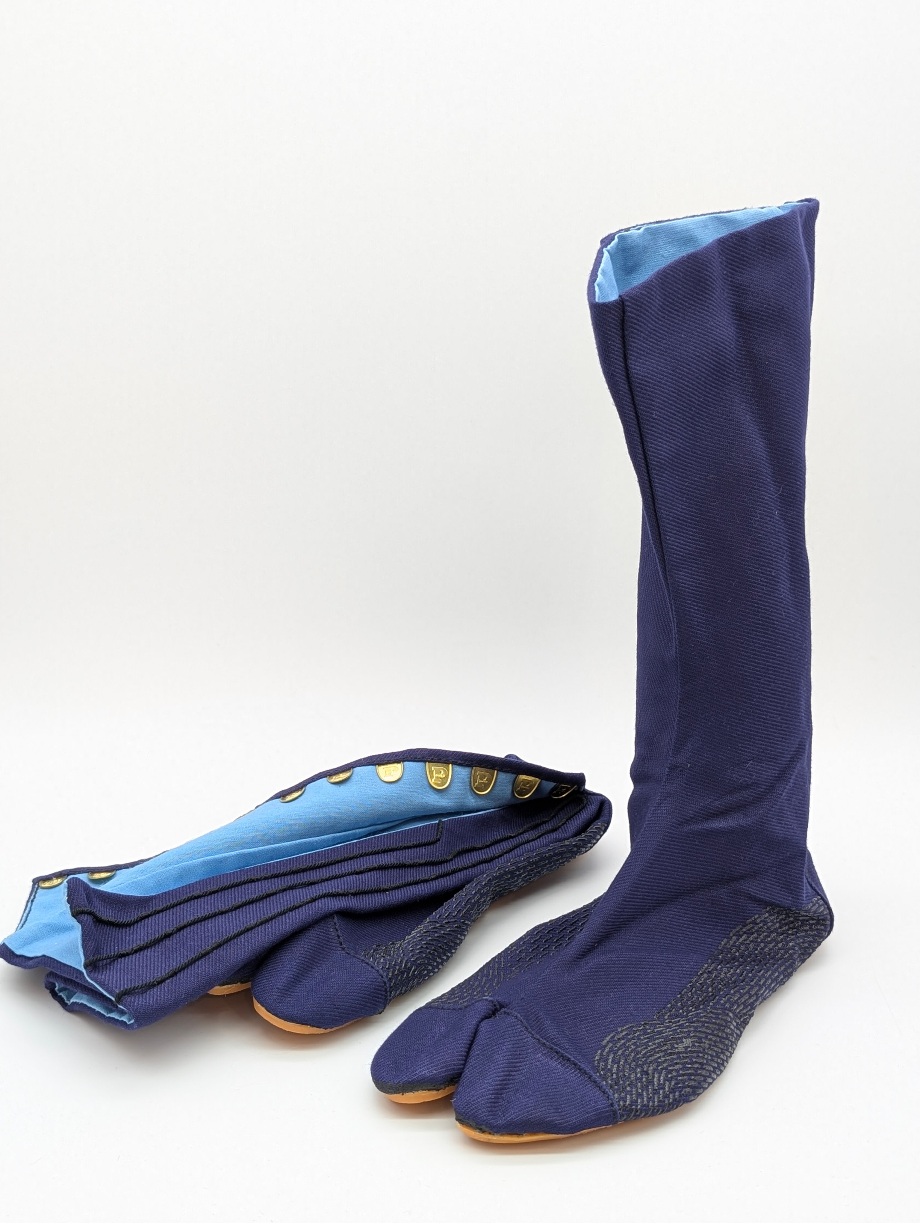 Jikatabi Hautes Traditionnelles – Bleu Indigo (Taille 39) – L'Esprit Matsuri