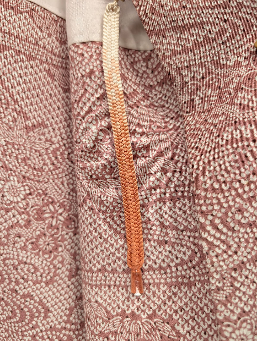 Miniature : Veste Japonaise Haori Rose Poudré - Motif Façon Shibori