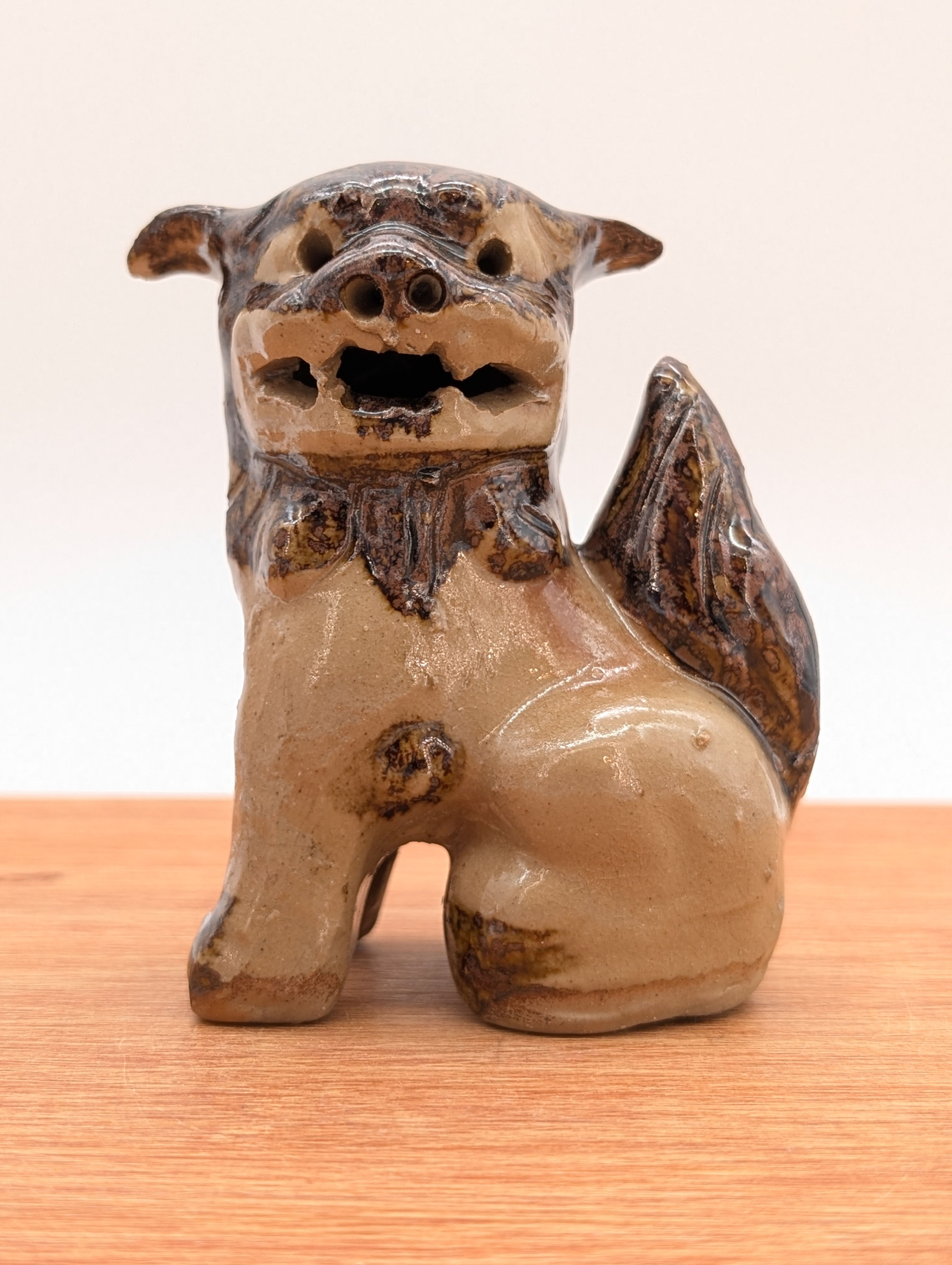 Statuette Komainu Chien-Lion Protecteur Japonais Vintage - 10 cm