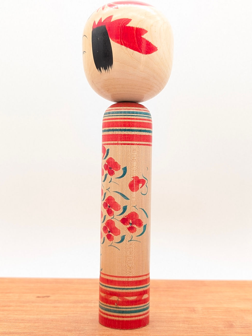 Miniature : Kokeshi Yamagata Vintage – La Danse des Fleurs de Prunier (25 cm)