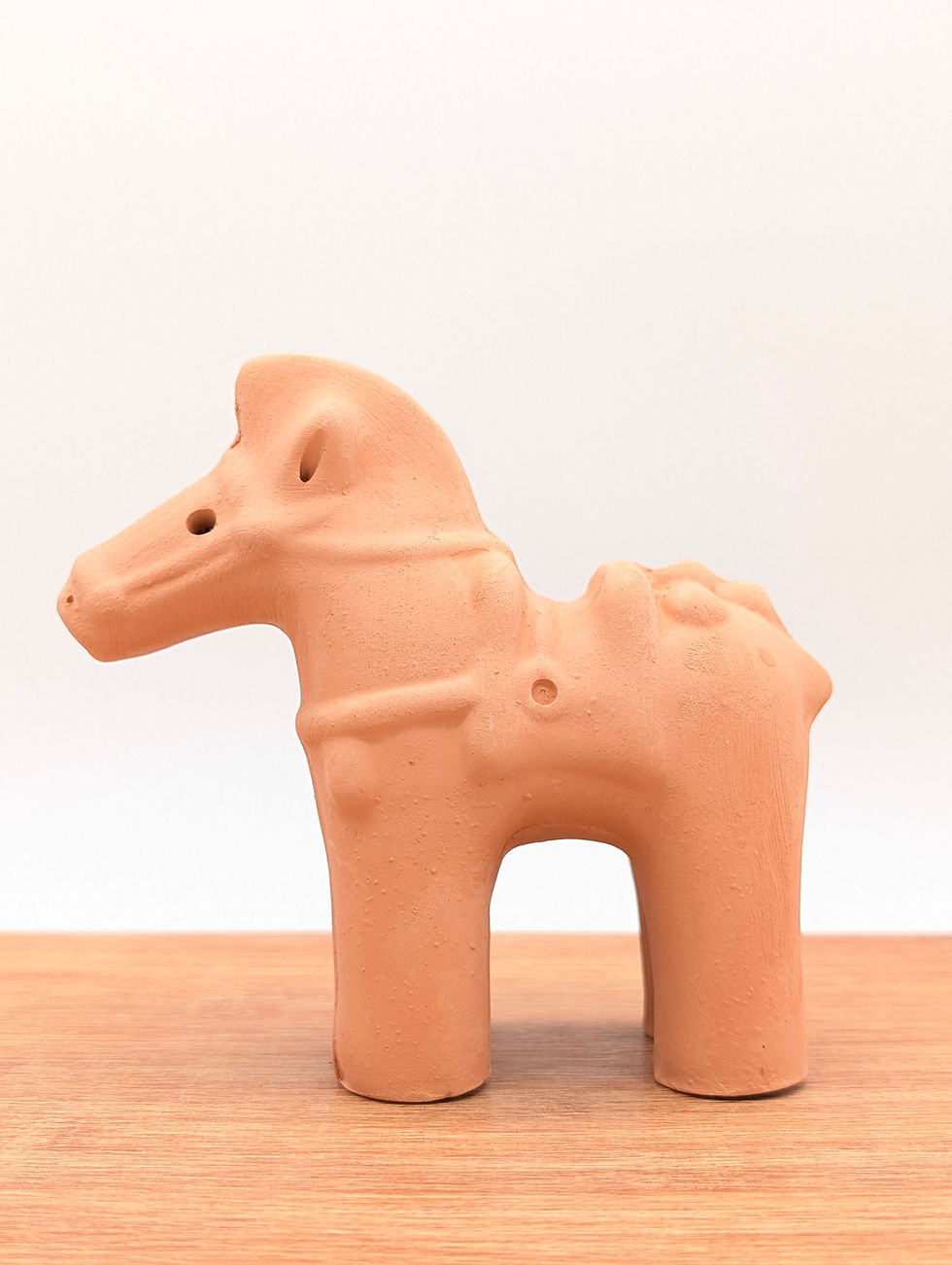 Miniature : Figurine Japonaise Haniwa en Terre Cuite - Cheval Antique 12 cm
