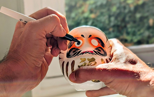 Dessin de l'oeil du daruma