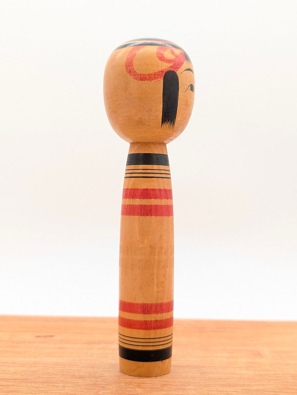 Miniature : Kokeshi vintage Tsuchiyu - Bois peint 17 cm