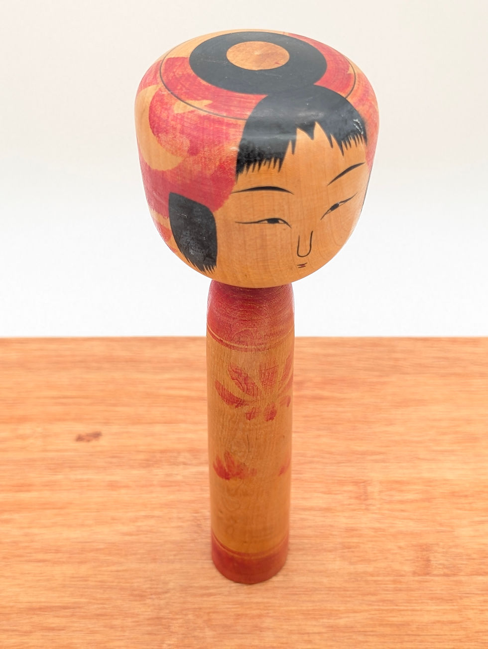 Miniature : Poupée Kokeshi Japonaise Vintage Tsuchiyu 24cm - Bois Traditionnel