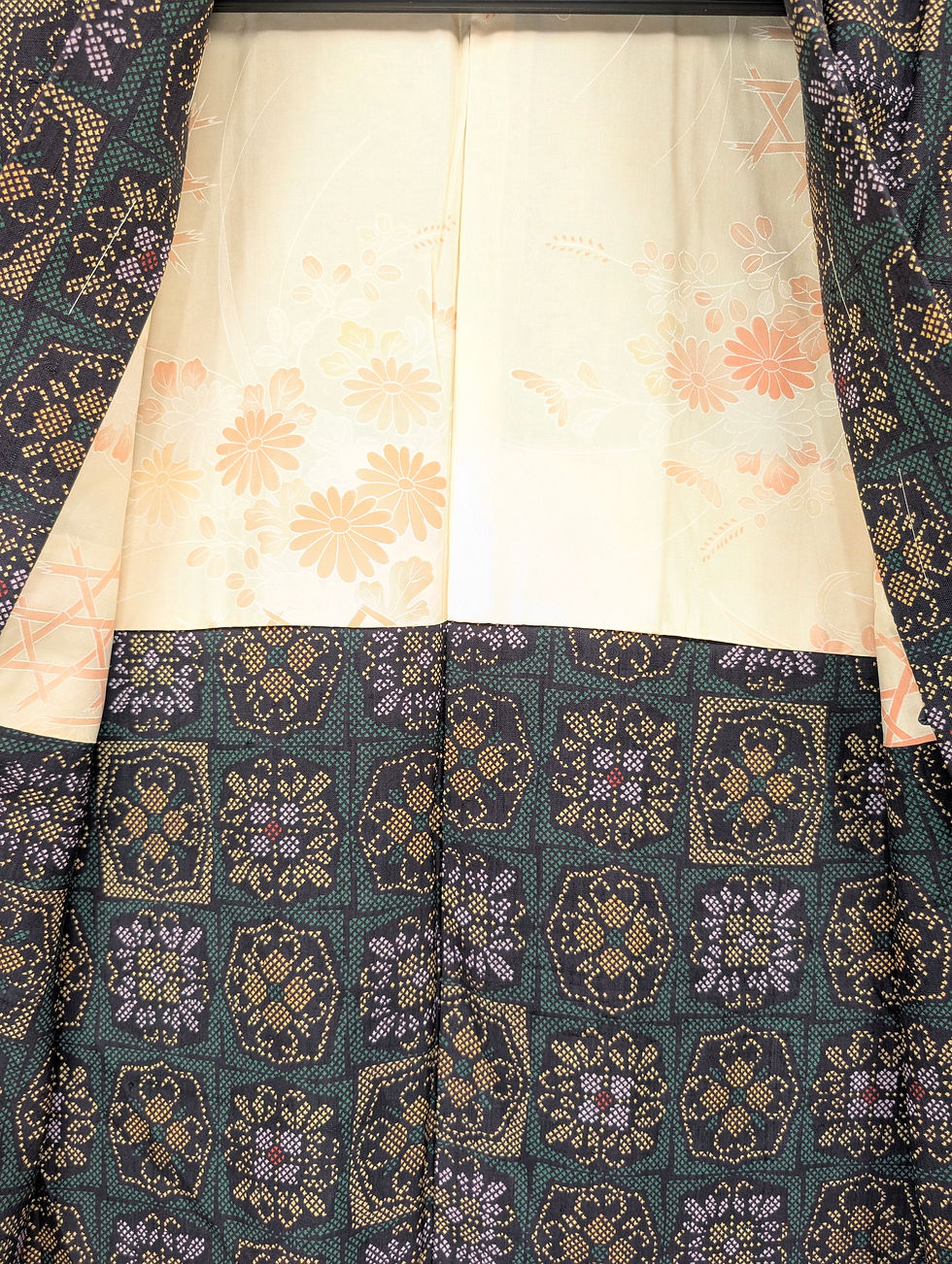 Miniature : Haori Vintage Vert - Veste Kimono Traditionnelle 