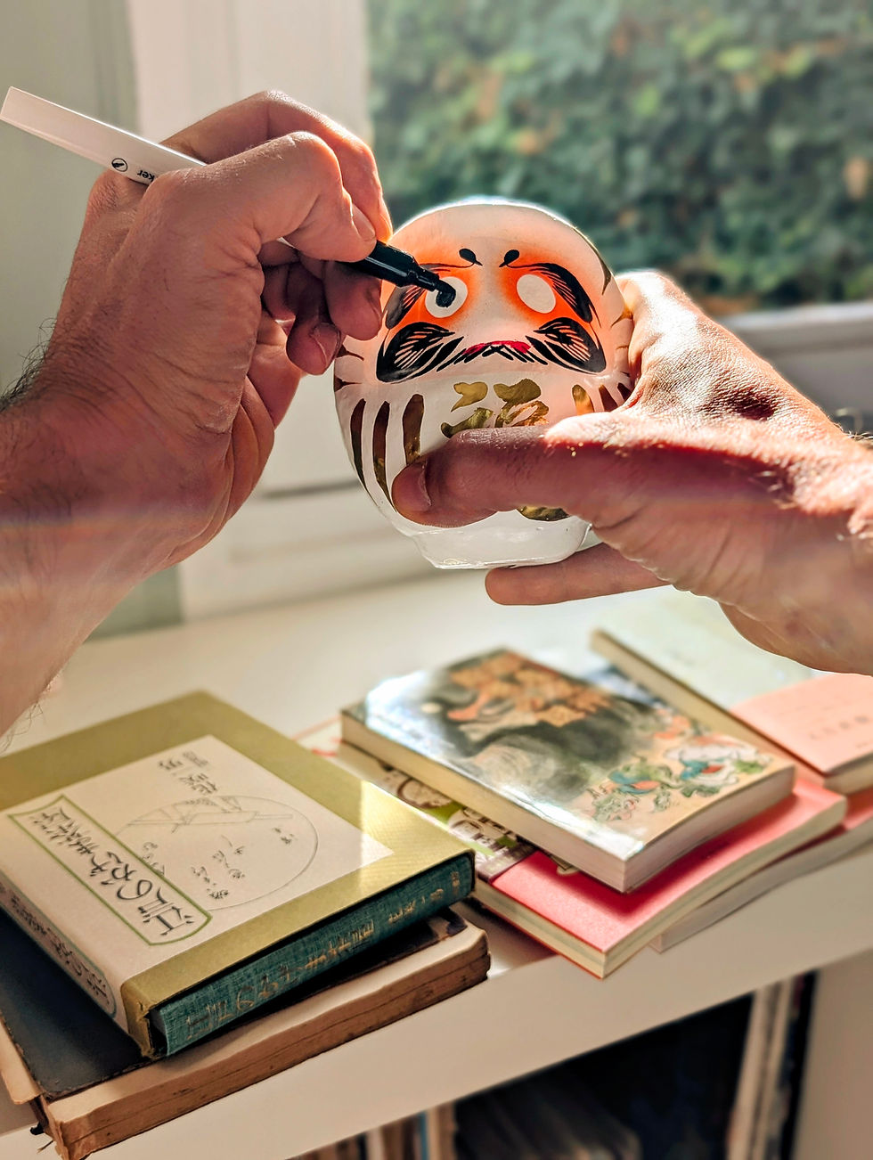 Miniature : Daruma Blanc - Porte Bonheur Japonais 