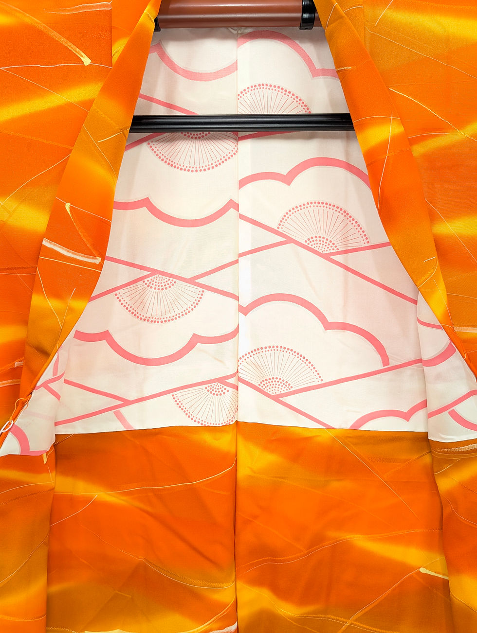 Miniature : Haori Vintage Orange - Veste Kimono Traditionnelle 