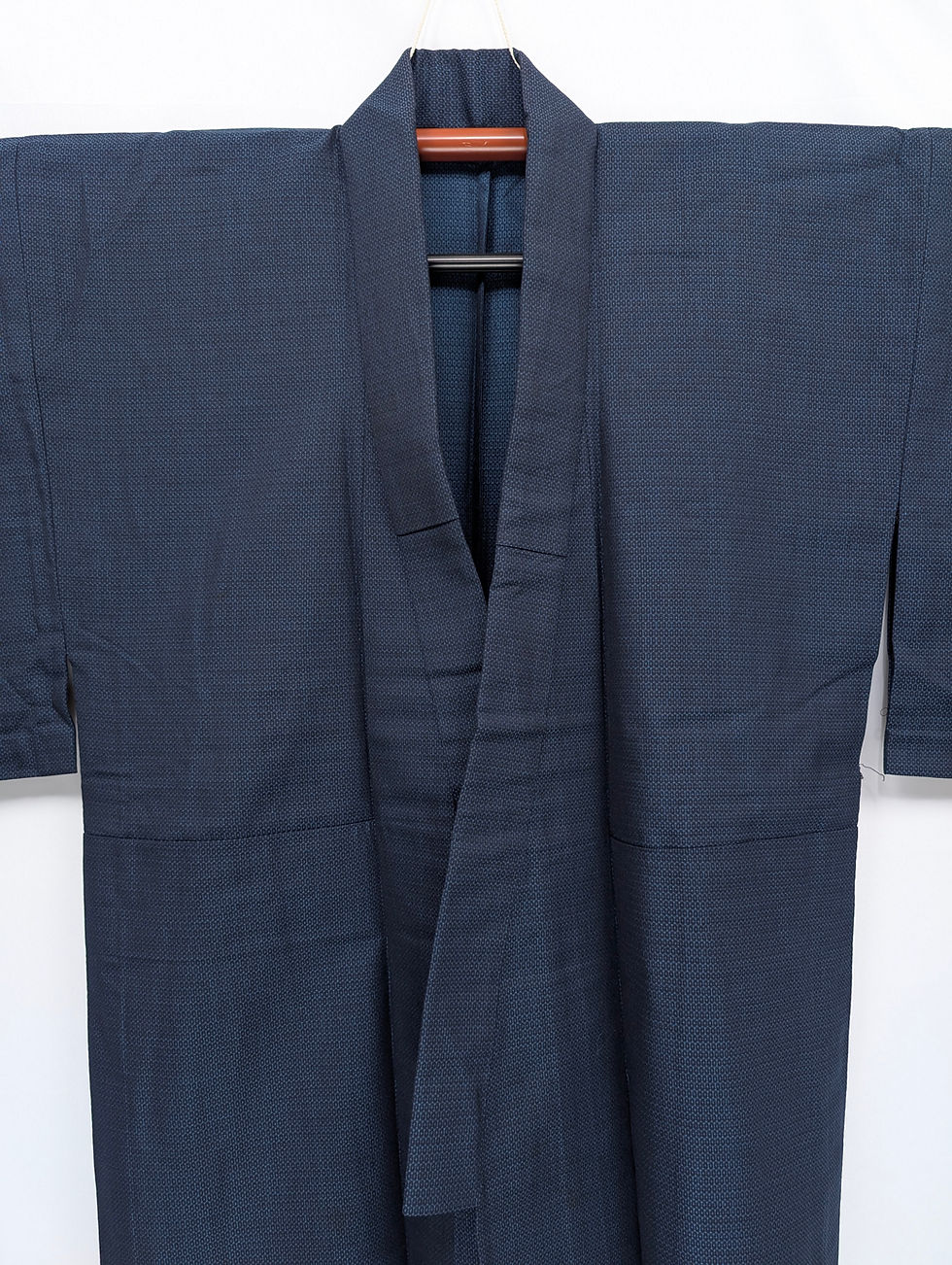 Miniature : Kimono Homme Vintage Bleu Marine - Tissage Texturé
