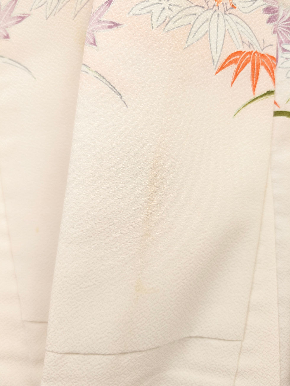 Miniature : Kimono Femme Vintage Japonais Crème - Paysage Orange