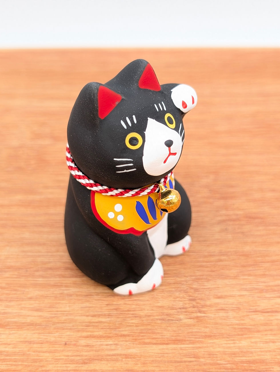 Miniature : Figurine Maneki-neko Noir - Repousse le mauvais sort - Neuf (6.5cm)