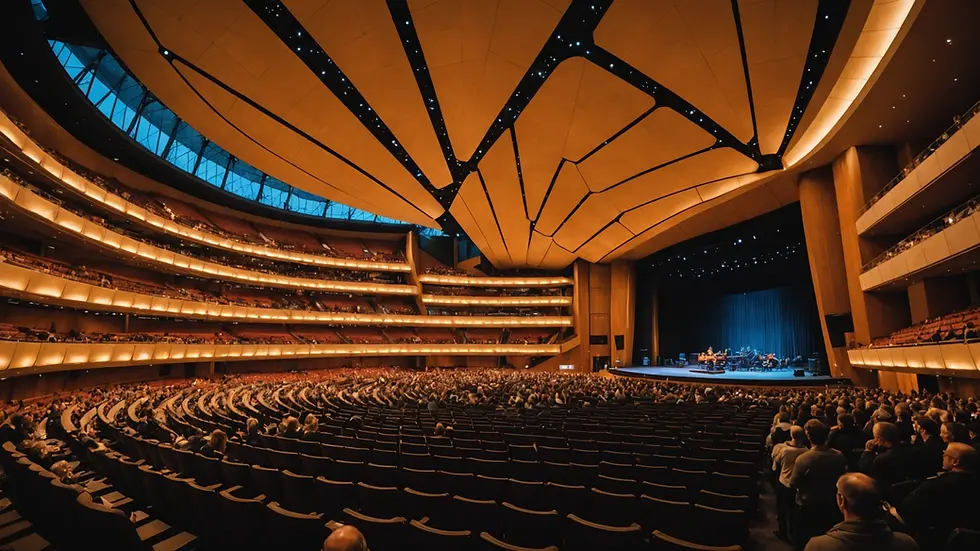 Eye-level view of the interior of the Sydney Opera House's concert hall