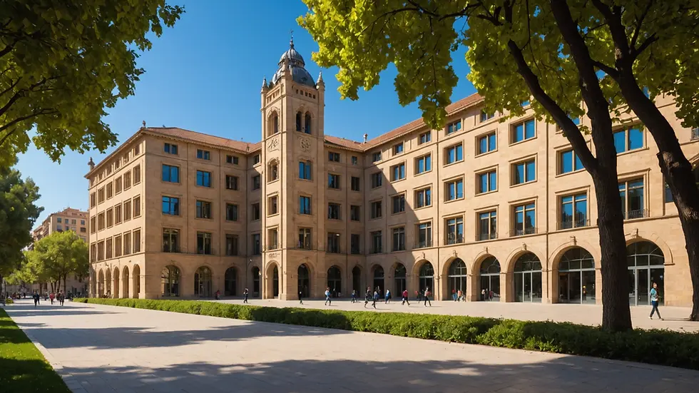 Wide angle view of the International School of Barcelona