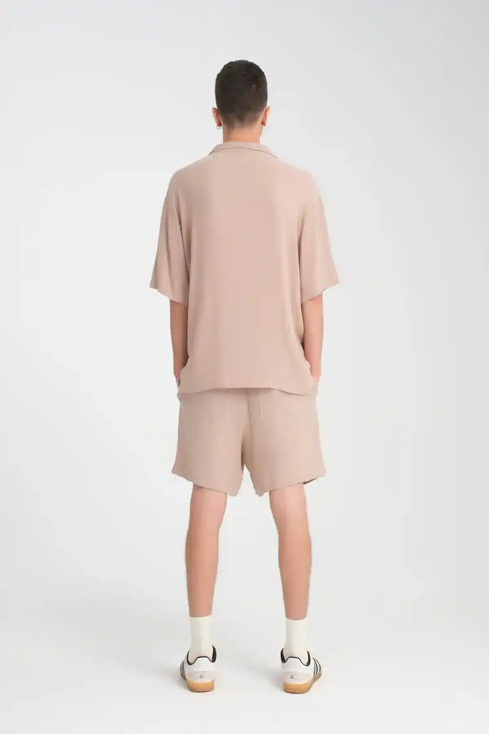 Küçük resim: SYMI Açık Pembe Keten Gömlek